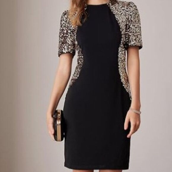 Grace Karin Black & Gold Sequin Cocktail Dress | Size S | NWT - Picture 1 of 8